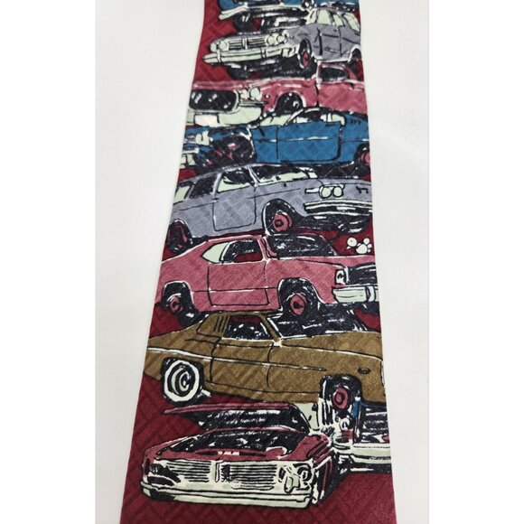 Vintage Donato Wreck O Llection No. 007 Salesman Neck Tie 57"x4" Classic Cars - Picture 3 of 9